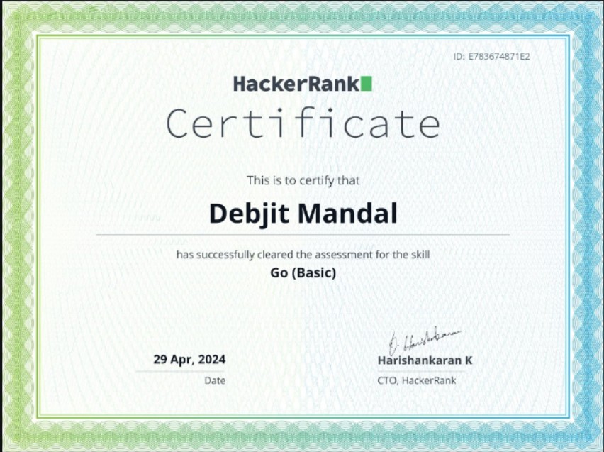 Certificate