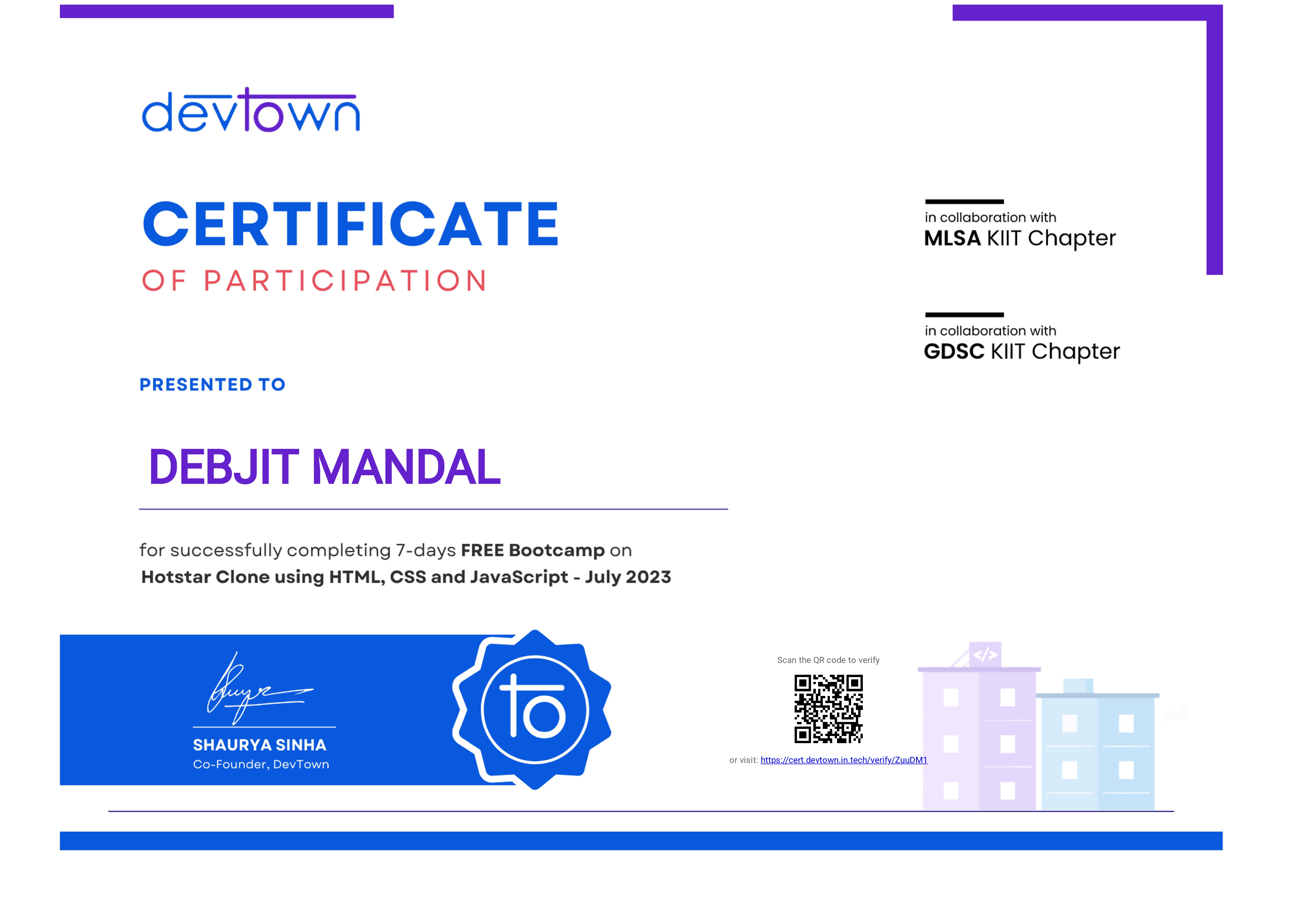 Certificate